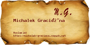 Michalek Graciána névjegykártya